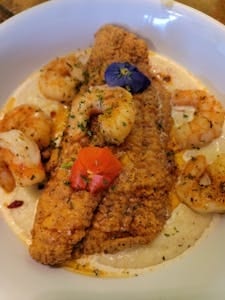 Fried Catfish Shrimp and Grits.