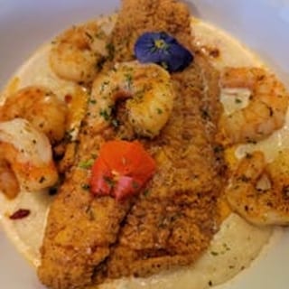Fried Catfish Shrimp and Grits