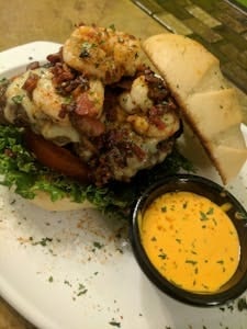 Bacon Shrimp Burger.