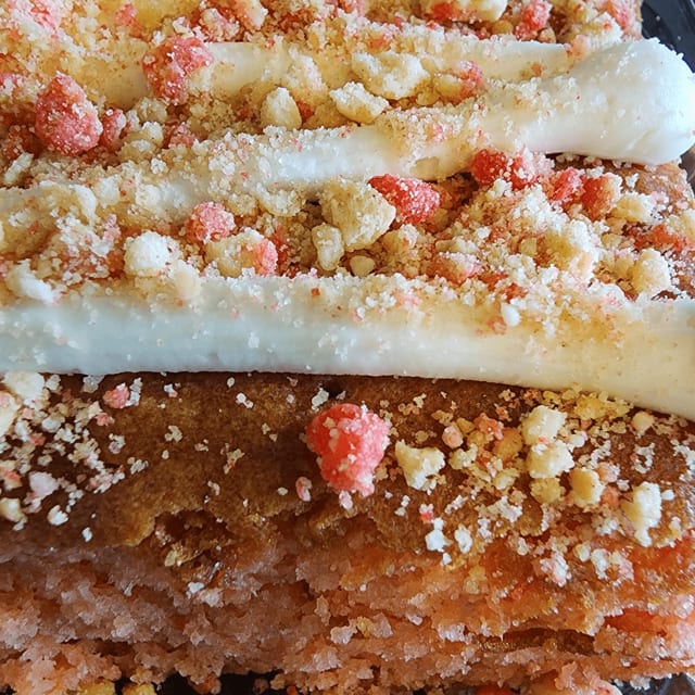 Strawberry Crunch Cake.