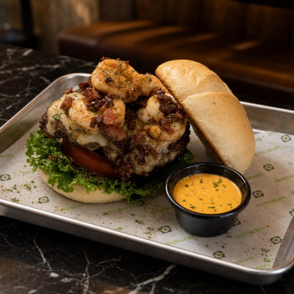 Bacon Shrimp Burger.