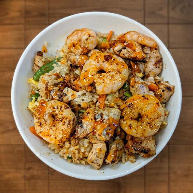 Chicken & Shrimp Rice Bowl.
