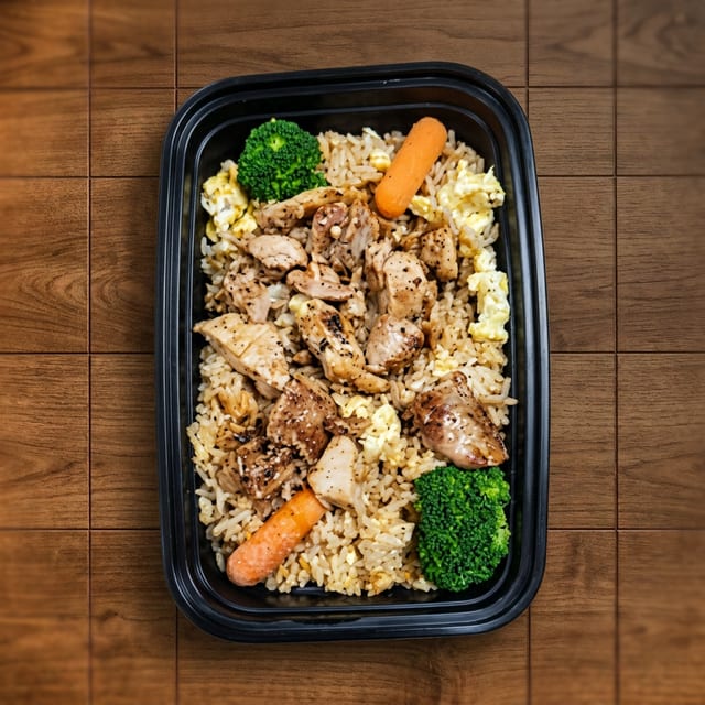Grilled Chicken Over Jasmine Rice.