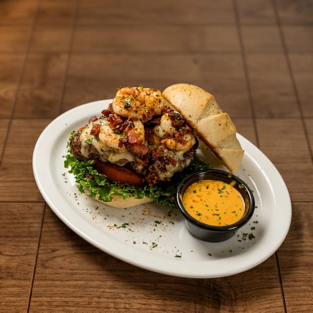 Bacon Shrimp Burger.