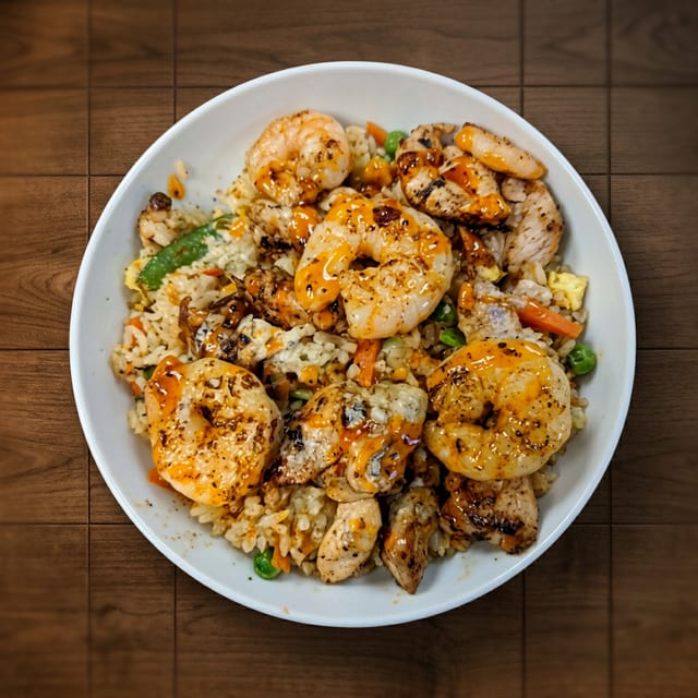 Chicken & Shrimp Rice Bowl.